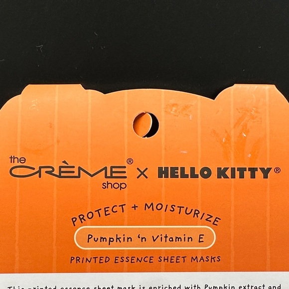 5/$50 🍁 The Crème Shop x Hello Kitty Pumpkin Sheet Mask - Orange - Picture 2 of 3